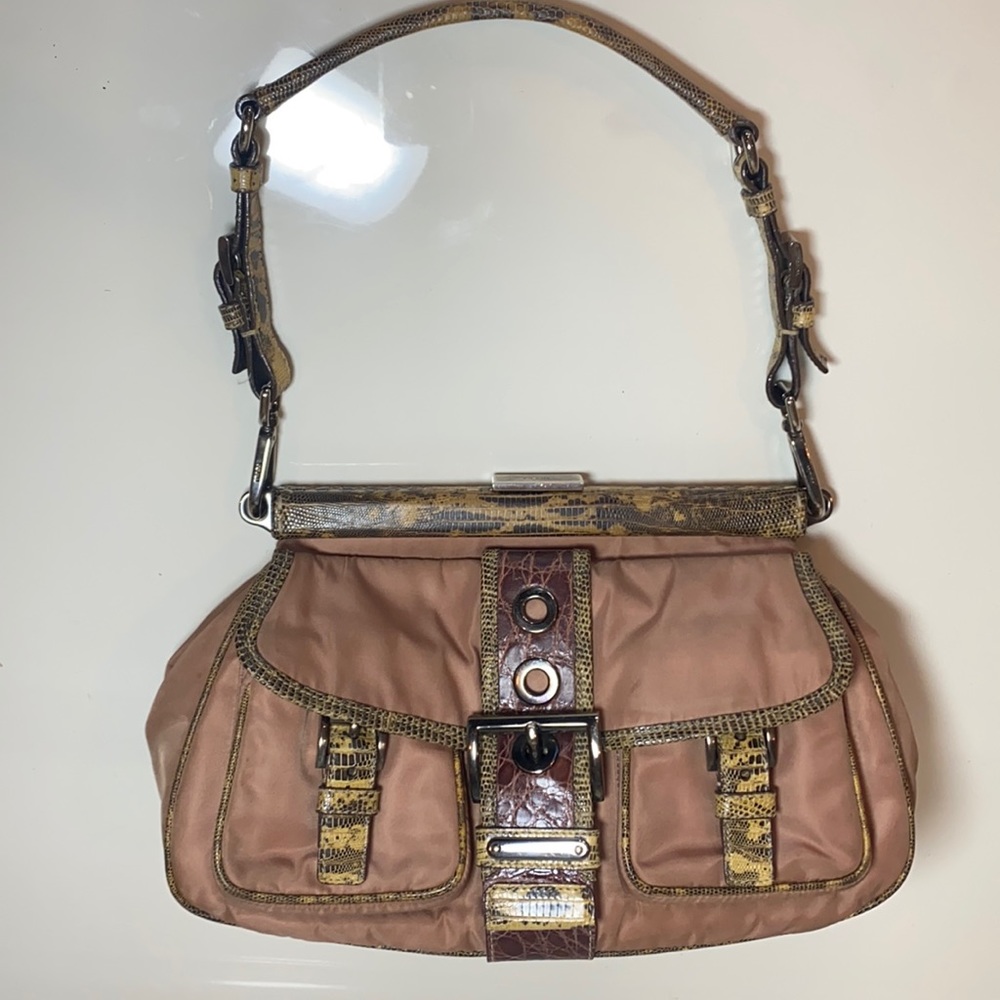 Vintage Prada bag with python details